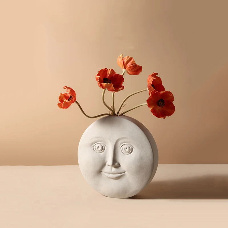 Nordic Creative Ceramic Face Vase