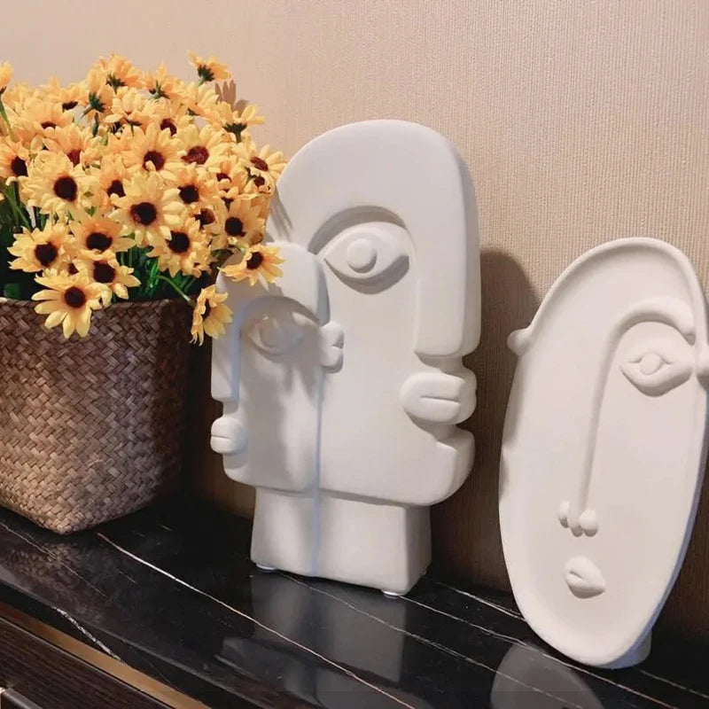 Nordic Creative Ceramic Face Vase