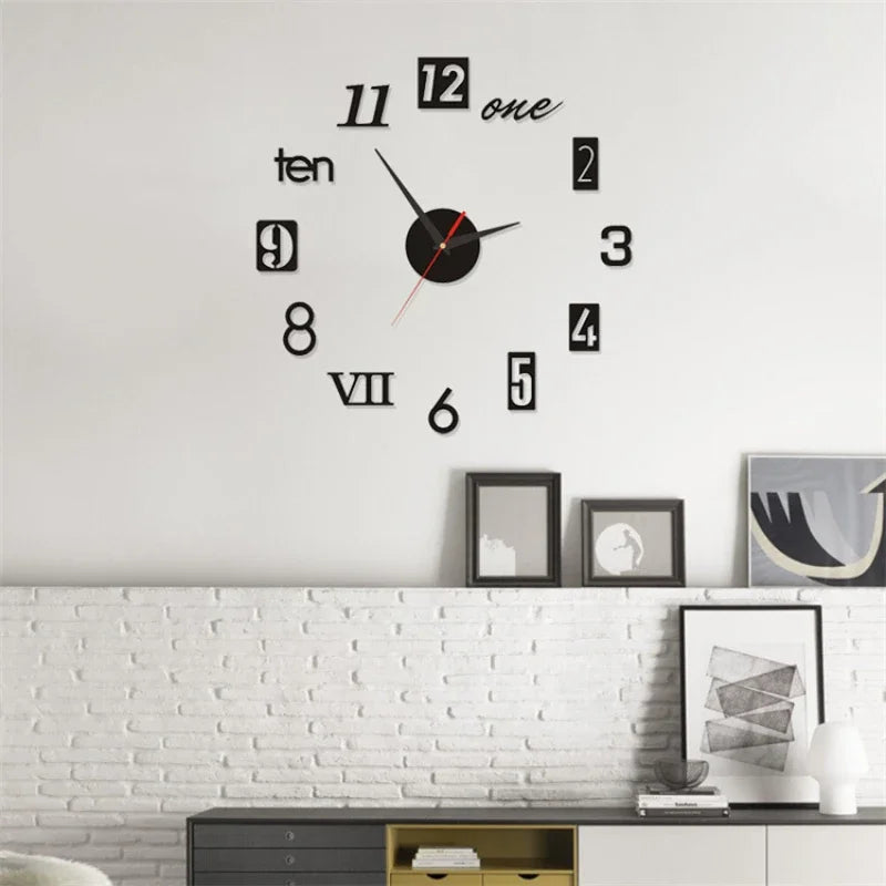 DIY Modern Design Large Wall Clock